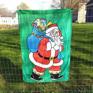 Christmas Santa Claus Bag of Toys Outdoor Flag